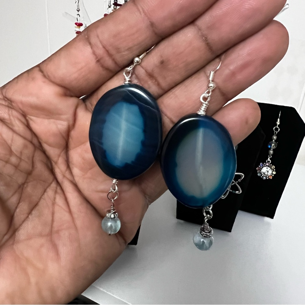 Custom handmade glass earrings